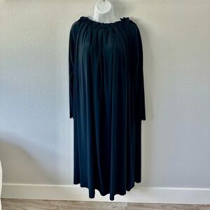 Maria Pinto Elegant Dark Navy Blue Maxi Dress